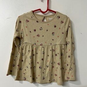 Garanimals Cream Long Sleeve Tee with Polka Dots